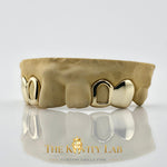Custom 4pcs Solid Class x Open Face Grillz: 925 Sterling Silver (Free Mold )