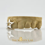 Custom 3pcs with 3D Star Design Grillz: 925 Sterling Silver (Free Mold Kit)