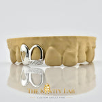 Custom 2pcs Open Heart x Opal Stone Grillz: 925 Sterling Silver (Free Mold Kit)