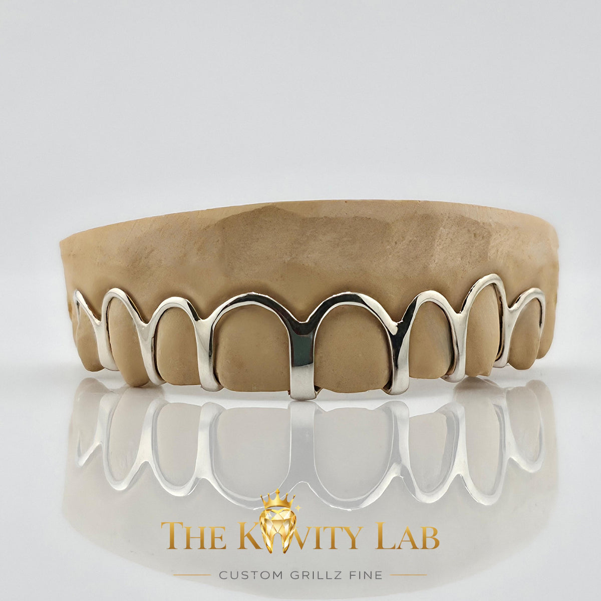 Custom Open Face Style Grillz: 925 Sterling Silver (Free Mold Kit)