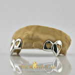 Custom 4pcs Open Hearts Style Grillz: 925 Sterling Silver (Free Mold Kit)