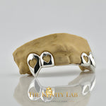 Custom 4pcs Open Hearts Style Grillz: 925 Sterling Silver (Free Mold Kit)