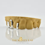 Custom 3pcs Open Face & Gap Filler Grillz: 925 Sterling Silver (Free Mold Kit)