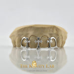 Custom 4pcs 3D Cross with Open Face Grillz: 925 Sterling Silver (Free Mold Kit)