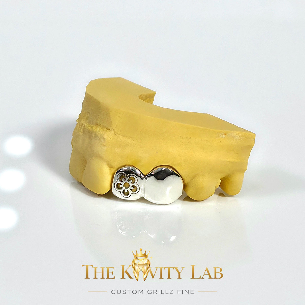 Custom 2pcs Heart Bloom Grillz: 925 Sterling Silver (Free Mold Kit)