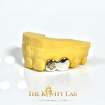 Custom 2pcs Heart Bloom Grillz: 925 Sterling Silver (Free Mold Kit)