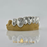 Custom 8pcs Starburst Cuts and Dust Grillz: 925 Sterling Silver (Free Mold Kit)
