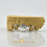 Custom 3pcs Open Face x Starburst Cuts Grillz: 925 Sterling Silver (Free Mold Kit)