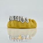 Custom Fit Full Diamond Cuts Grillz: 925 Sterling Silver (Free Mold Kit)