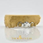 Custom 3pcs Open Face x Starburst Cuts Grillz: 925 Sterling Silver (Free Mold Kit)