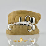 Custom 3pcs Gap and 8pcs Front Bar Grillz: 925 Sterling Silver (Free Mold Kit)