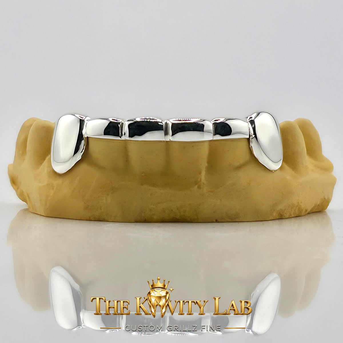 Custom 6pcs Front Bar Style Grillz: 925 Sterling Silver ( Free Mold Kit)
