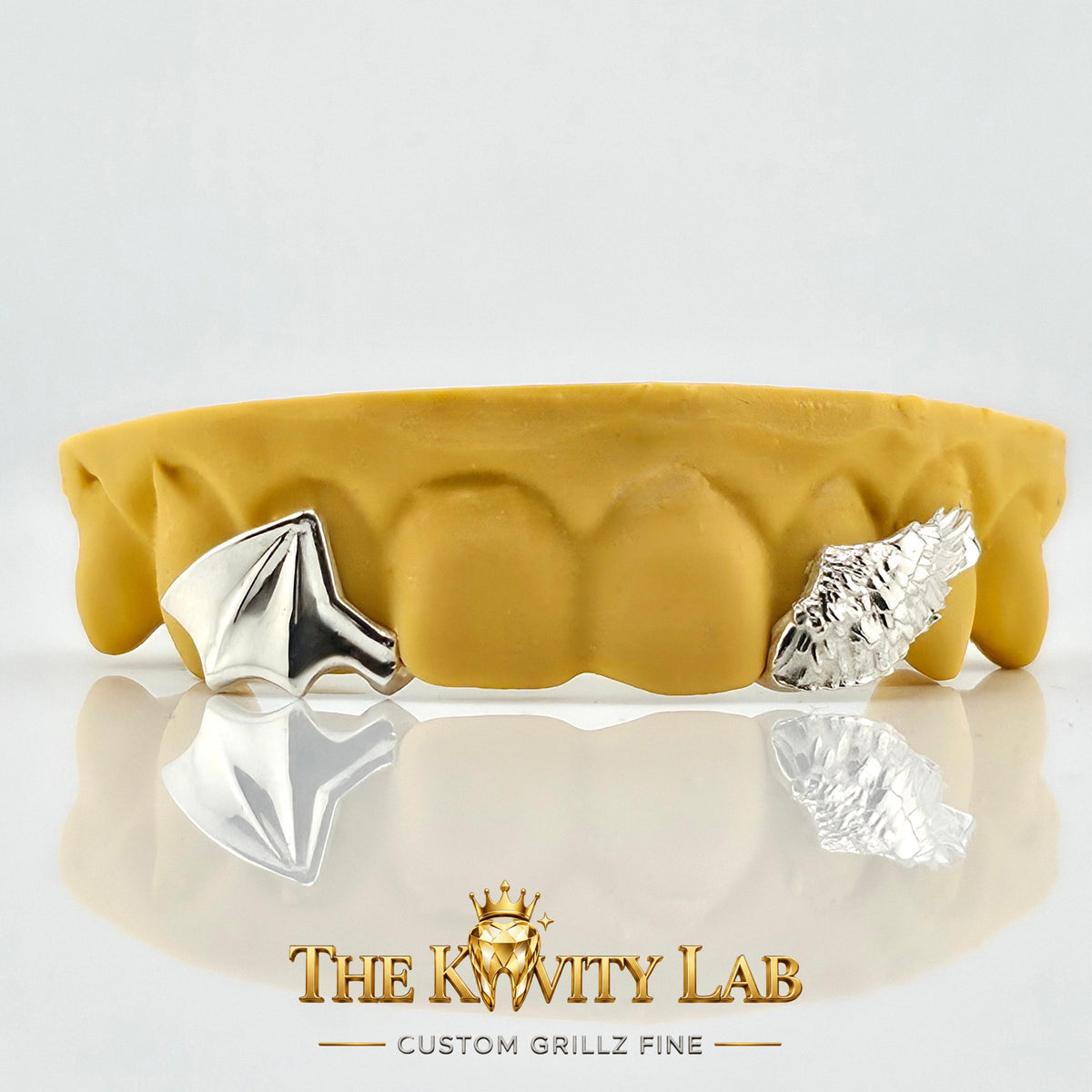 Custom 4pcs Heaven & Chaos Grillz: 925 Sterling Silver (Free Mold Kit)