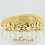 Custom 8pcs Starburst Cuts and Dust Grillz: 925 Sterling Silver (Free Mold Kit)