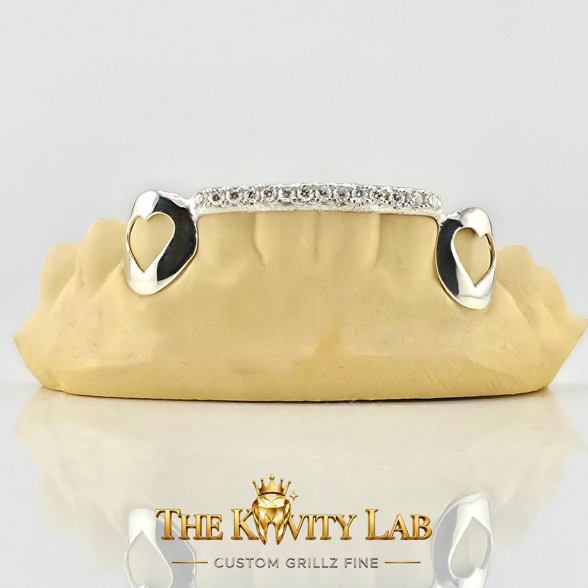 Custom 6pcs Iced-Out Front Bar Grillz: 925 Sterling Silver (Free Mold Kit)