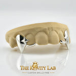 Custom 4pcs Star x Extended Fangs Grillz: 925 Sterling Silver (Free Mold Kit)