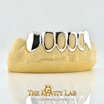 Custom 6pcs Open Face Grillz: 925 Sterling Silver (Free Mold Kit)