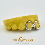 Custom 2pcs Open Face x Star Grillz: 925 Sterling Silver (Free Mold Kit)