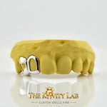 Custom 2pc Open Heart x Open Face Grillz: 925 Sterling Silver (Free Mold Kit)