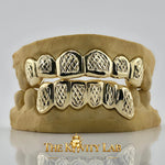 Custom 6pcs Diamond Cuts and Dust Box Grillz: 925 Sterling Silver (Free Mold Kit)