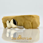 Custom 3pcs Plain Jane x Moissanite Tip Grillz: 925 Sterling Silver (Free Mold Kit)