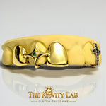 Custom 6pc with 3D Star x Cross Grillz: 925 Sterling Silver (Free Mold Kit)