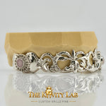 Custom 8pcs Crown of Blossoms Grillz: 925 Sterling Silver (Free Mold Kit)