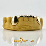 Custom 6pc Curved Front Bar Grillz: 925 Sterling Silver (Free Mold Kit)