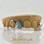 Custom 6pcs Galaxy Enamel Star Grillz: 925 Sterling Silver ( Free Mold Kit)