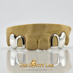 Custom 4pcs Solid Class x Open Face Grillz: 925 Sterling Silver (Free Mold )