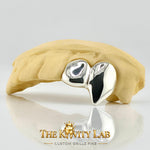 Custom 2pcs Solid & Extended Fangs Grillz: 925 Sterling Silver (Free Mold Kit)