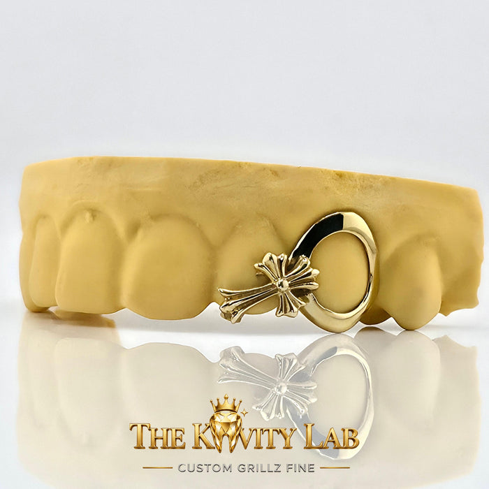 Custom 2pcs Open Face and Cross  Grillz: 925 Sterling Silver (Free Mold Kit)