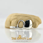 Custom 3pcs Diamond Cuts & Open-Face Grillz : 925 Sterling Silver (Free Mold Kit)