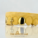 Custom 4pcs  Solid Caps and Cross Grillz: 925 Sterling Silver (Free Mold Kit)