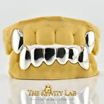 Custom Combo 2pcs and 6pcs Solid Classic Grillz: 925 Sterling Silver (Free Mold Kit)