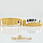 Custom Combo 2pcs and 6pcs Solid Classic Grillz: 925 Sterling Silver (Free Mold Kit)