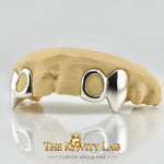 Custom 4pcs Open Face with Extended Fangs: 925 Sterling Silver (Free Mold Kit)