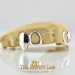 Custom 4pcs Open Face with Extended Fangs: 925 Sterling Silver (Free Mold Kit)