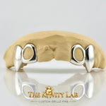 Custom 4pcs Open Face with Extended Fangs: 925 Sterling Silver (Free Mold Kit)