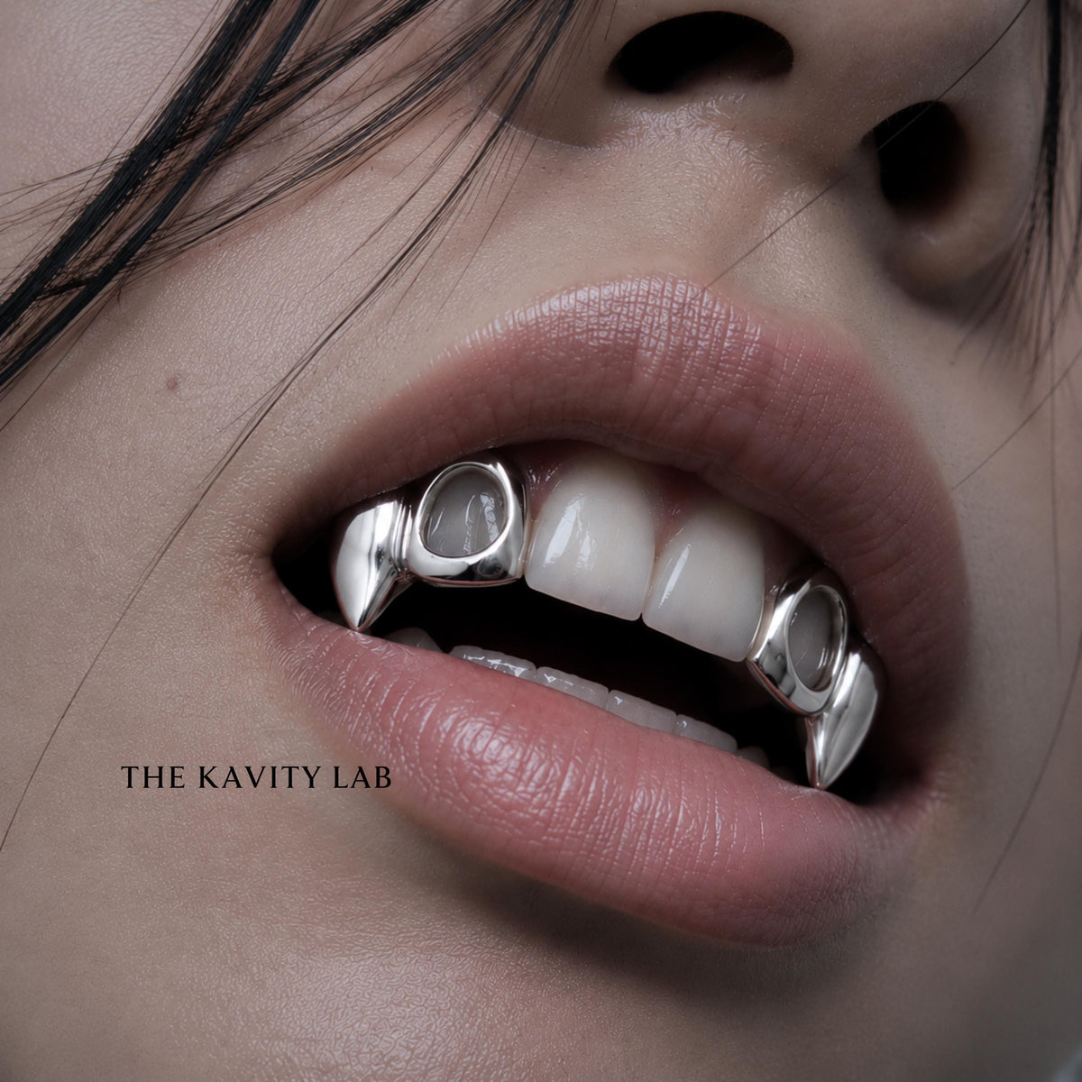 Custom 4pcs Open Face with Extended Fangs: 925 Sterling Silver (Free Mold Kit)