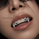 Custom 4pcs Open Hearts Style Grillz: 925 Sterling Silver (Free Mold Kit)