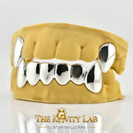 Custom Combo 2pcs and 6pcs Solid Classic Grillz: 925 Sterling Silver (Free Mold Kit)
