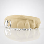 Custom 2pcs Solid x Open Face Grillz: 925 Sterling Silver (Free Mold Kit)