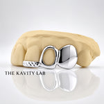 Custom 3pcs Diamond Cuts & Open-Face Grillz : 925 Sterling Silver (Free Mold Kit)