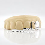 Custom 3pcs Diamond Cuts & Open-Face Grillz : 925 Sterling Silver (Free Mold Kit)