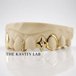 Custom 6pcs 3D Star x Gap Filler Grillz: 925 Sterling Silver (Free Mold Kit)