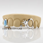 Custom 6pcs Galaxy Enamel Star Grillz: 925 Sterling Silver ( Free Mold Kit)