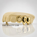 Custom 3pcs Open-Face, Star Cutout & Solid Grillz: 925 Sterling Silver (Free Mold Kit)