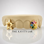 Custom 4pcs Cosmic Bloom Grillz: 925 Sterling Silver (Free Mold Kit)