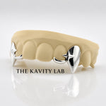 Custom 4pcs Star x Extended Fangs Grillz: 925 Sterling Silver (Free Mold Kit)
